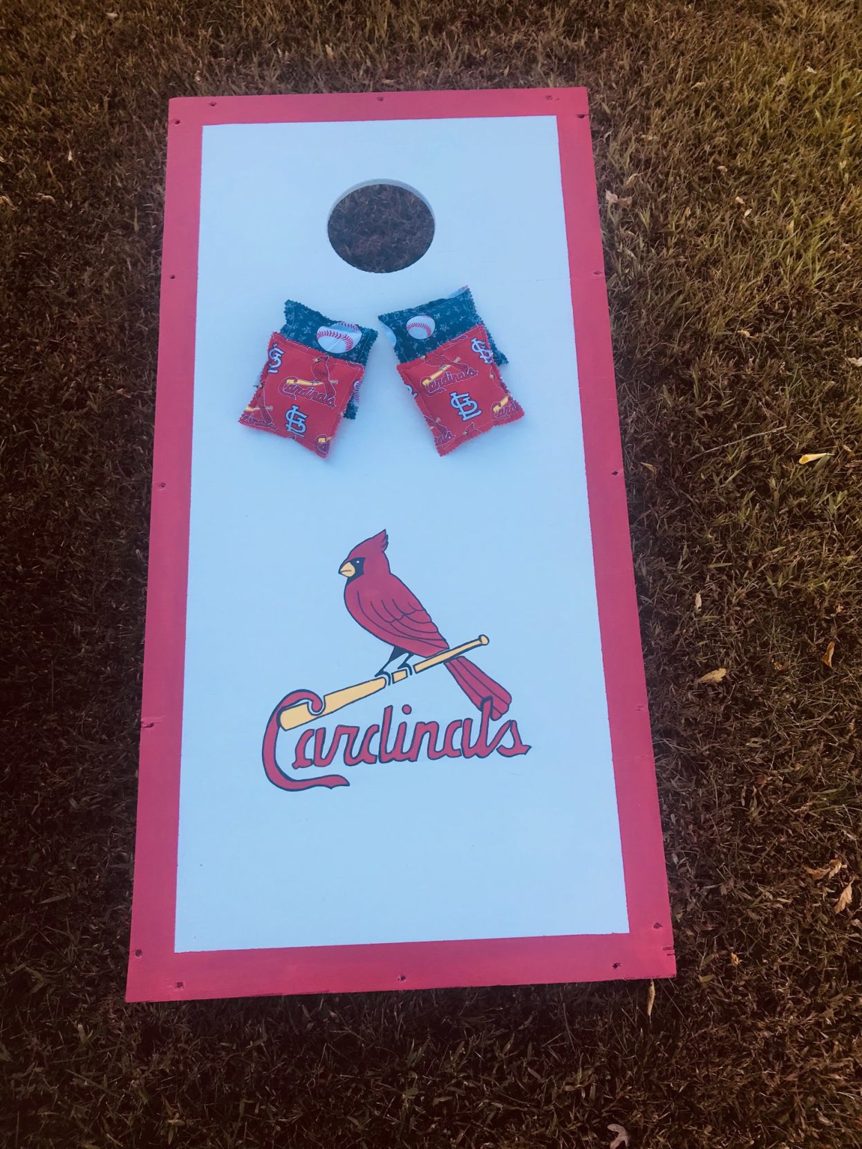 Cardinals cornhole game